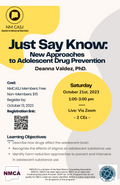 featured image thumbnail for post CE Event: Just Say Know: New Approaches to Adolescent Drug Prevention 